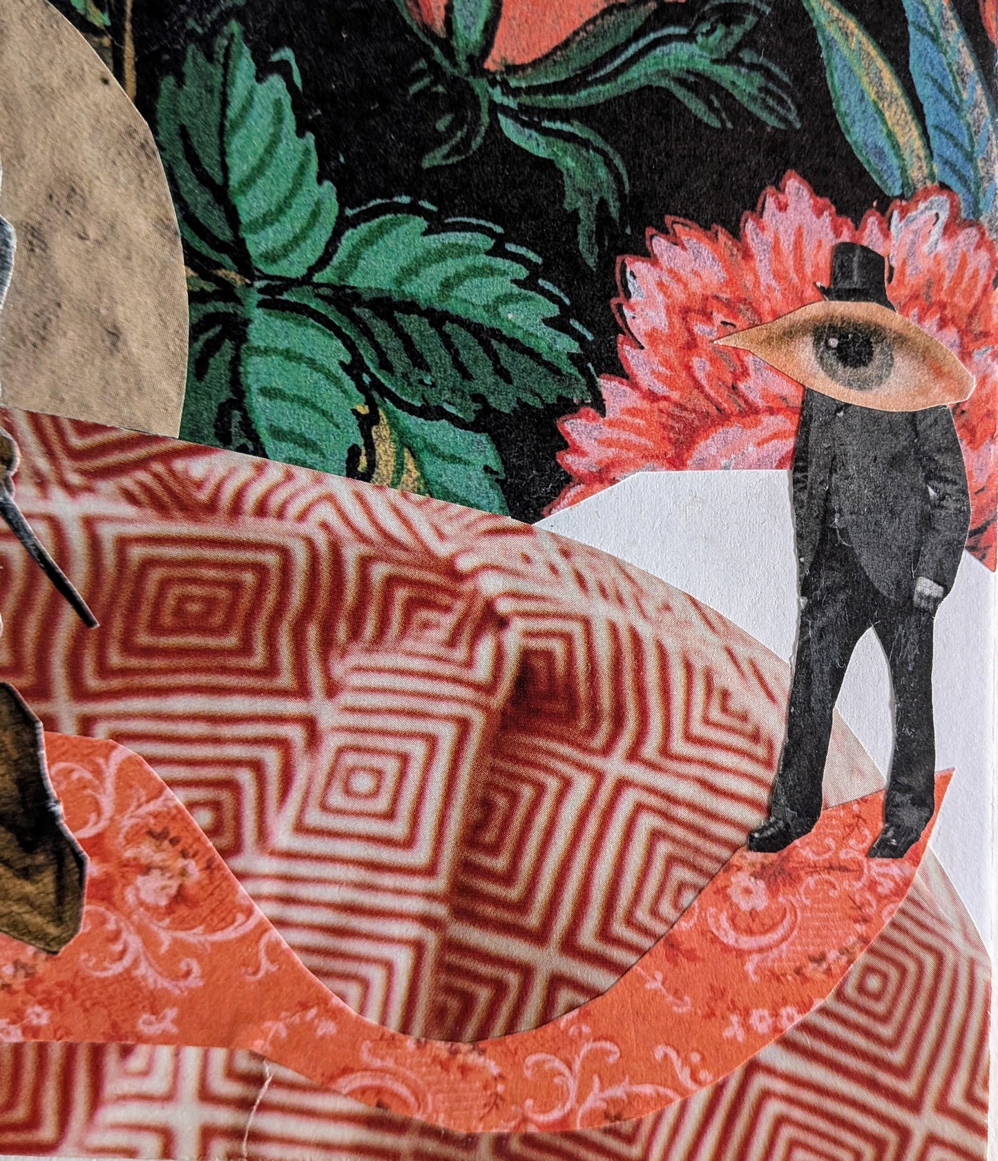 Good Eye, Sir (5x7" collage, original)