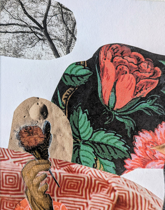 Good Eye, Sir (5x7" collage, original)