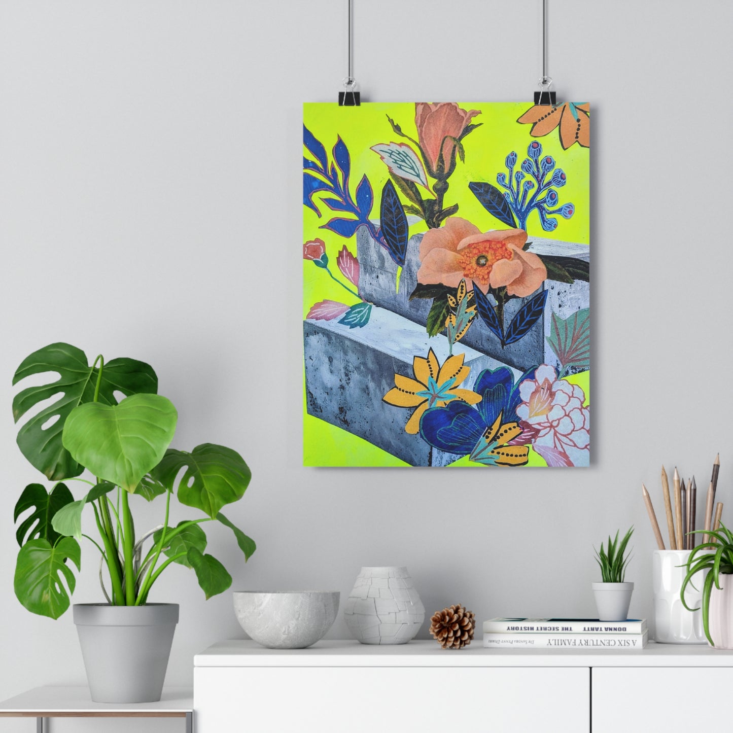Concrete (Mixed Media Collage Fine Art Giclee Print)