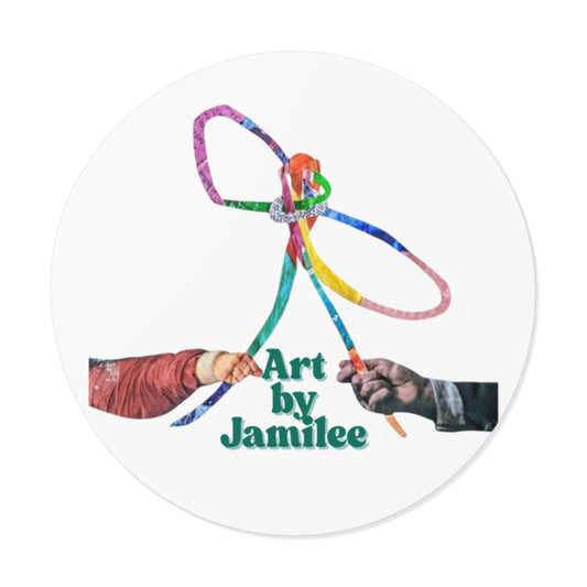 Art by Jamilee Sticker - Vibrant Artistic Round Vinyl Stickers