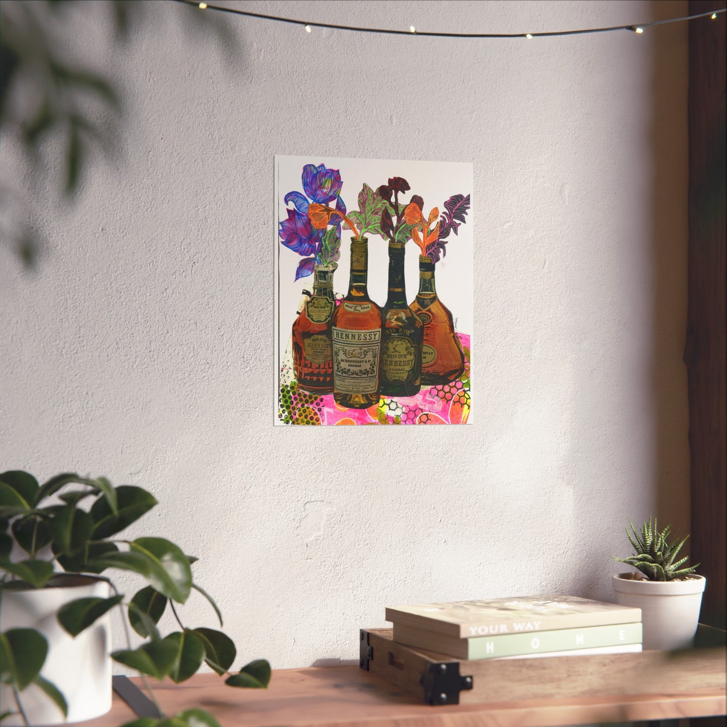 'Flowers and Hennessy' (Fine Art Print)