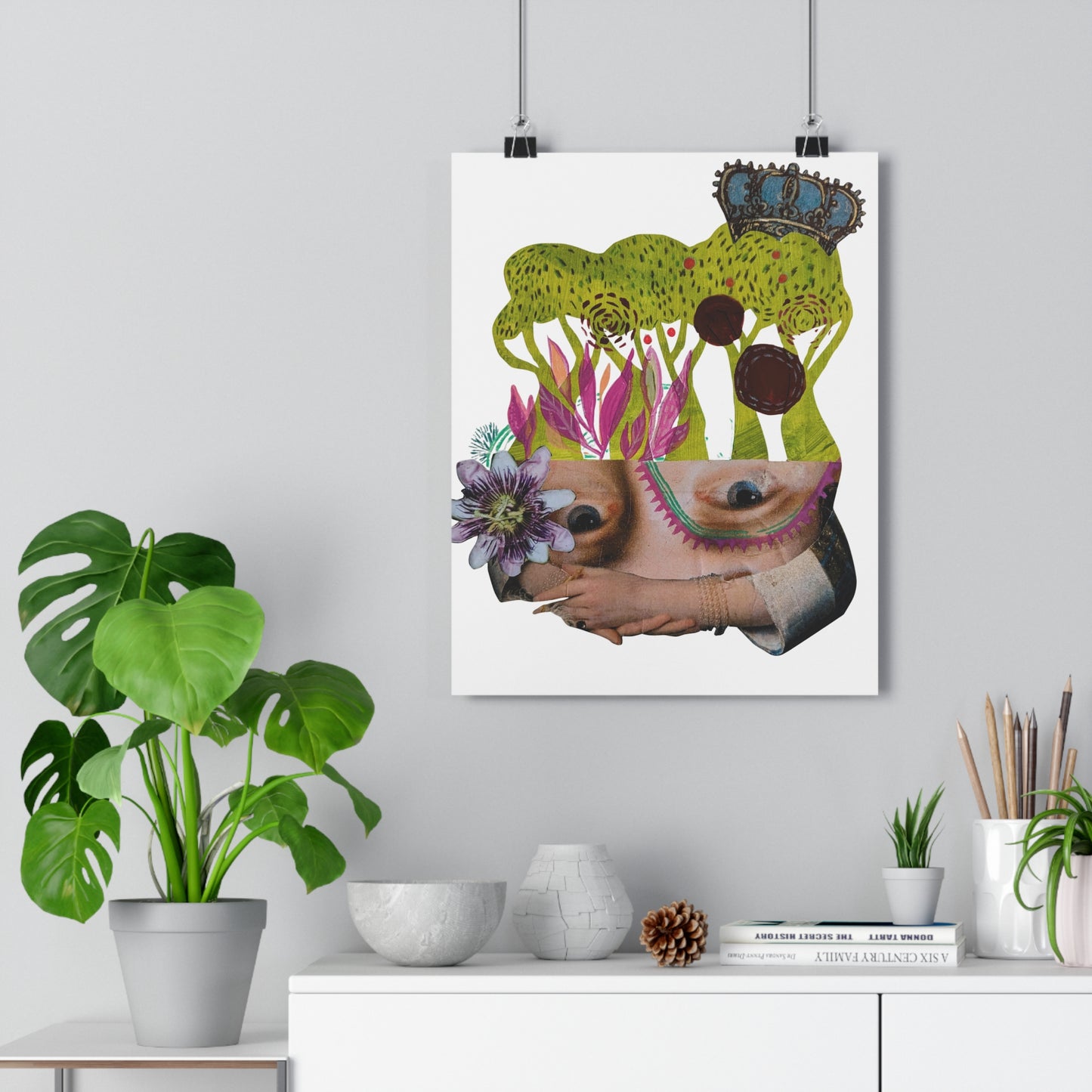 The Crown (Mixed Media Collage Fine Art Print)
