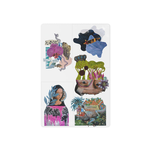 Botanical Collage Temporary Tattoos — Floral, Nature & Surreal Art Pack