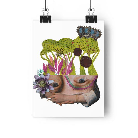 The Crown (Mixed Media Collage Fine Art Print)