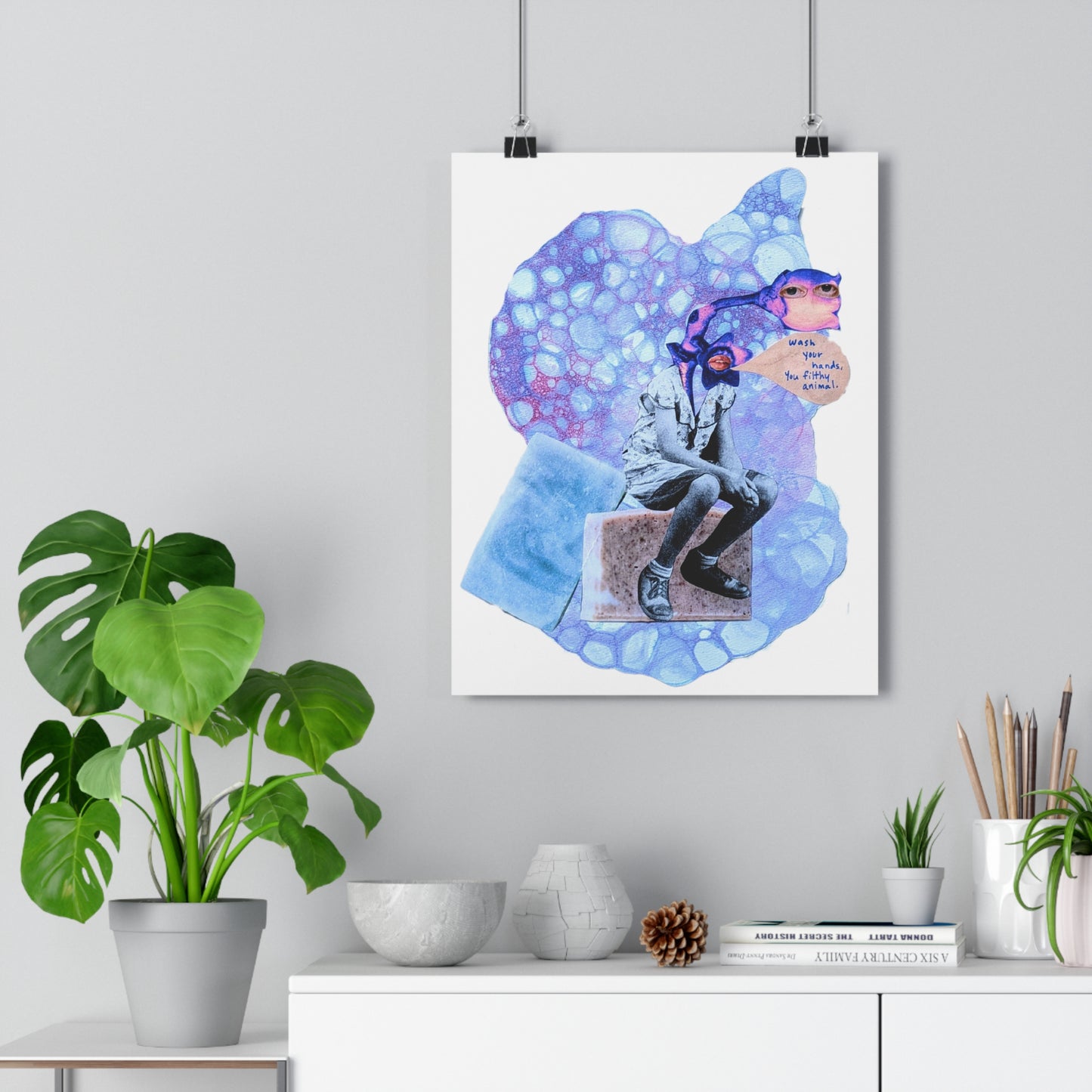 Soap (Mixed Media Collage Fine Art Giclee Print)