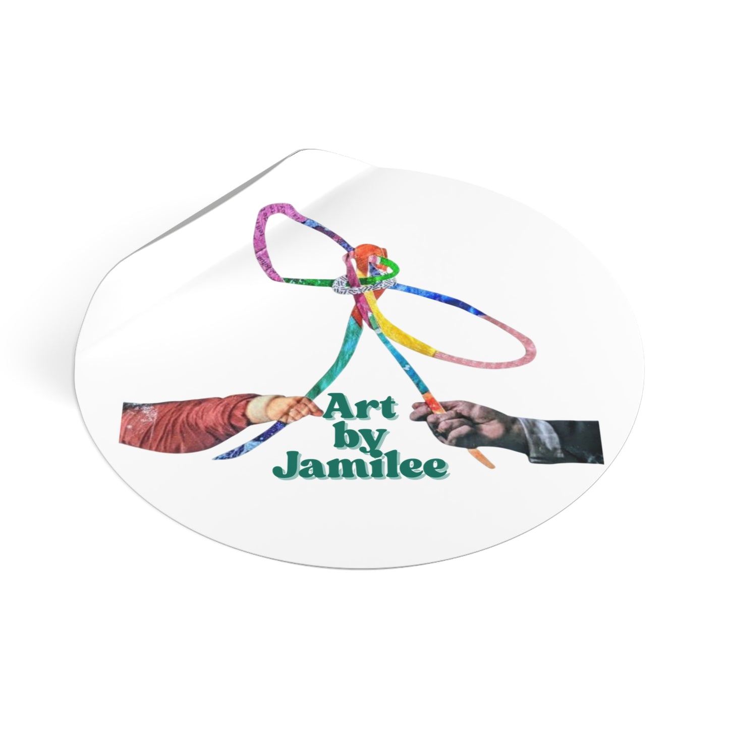 Art by Jamilee Sticker - Vibrant Artistic Round Vinyl Stickers