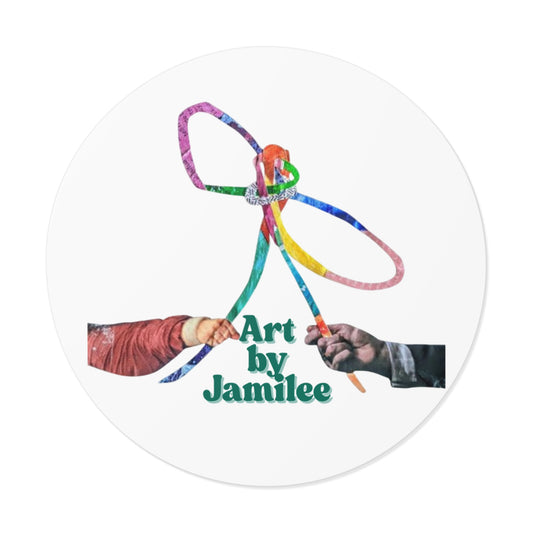 Art by Jamilee Sticker - Vibrant Artistic Round Vinyl Stickers