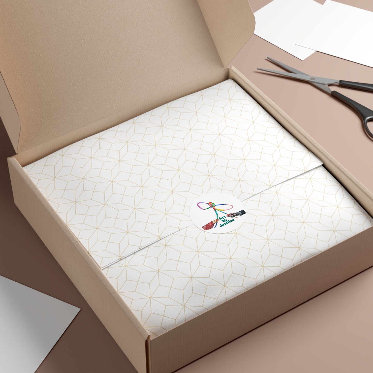 Art by Jamilee Sticker - Vibrant Artistic Round Vinyl Stickers