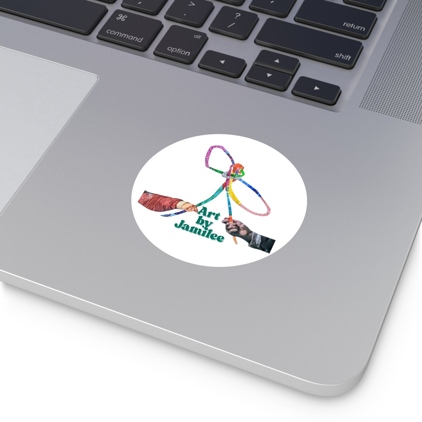 Art by Jamilee Sticker - Vibrant Artistic Round Vinyl Stickers
