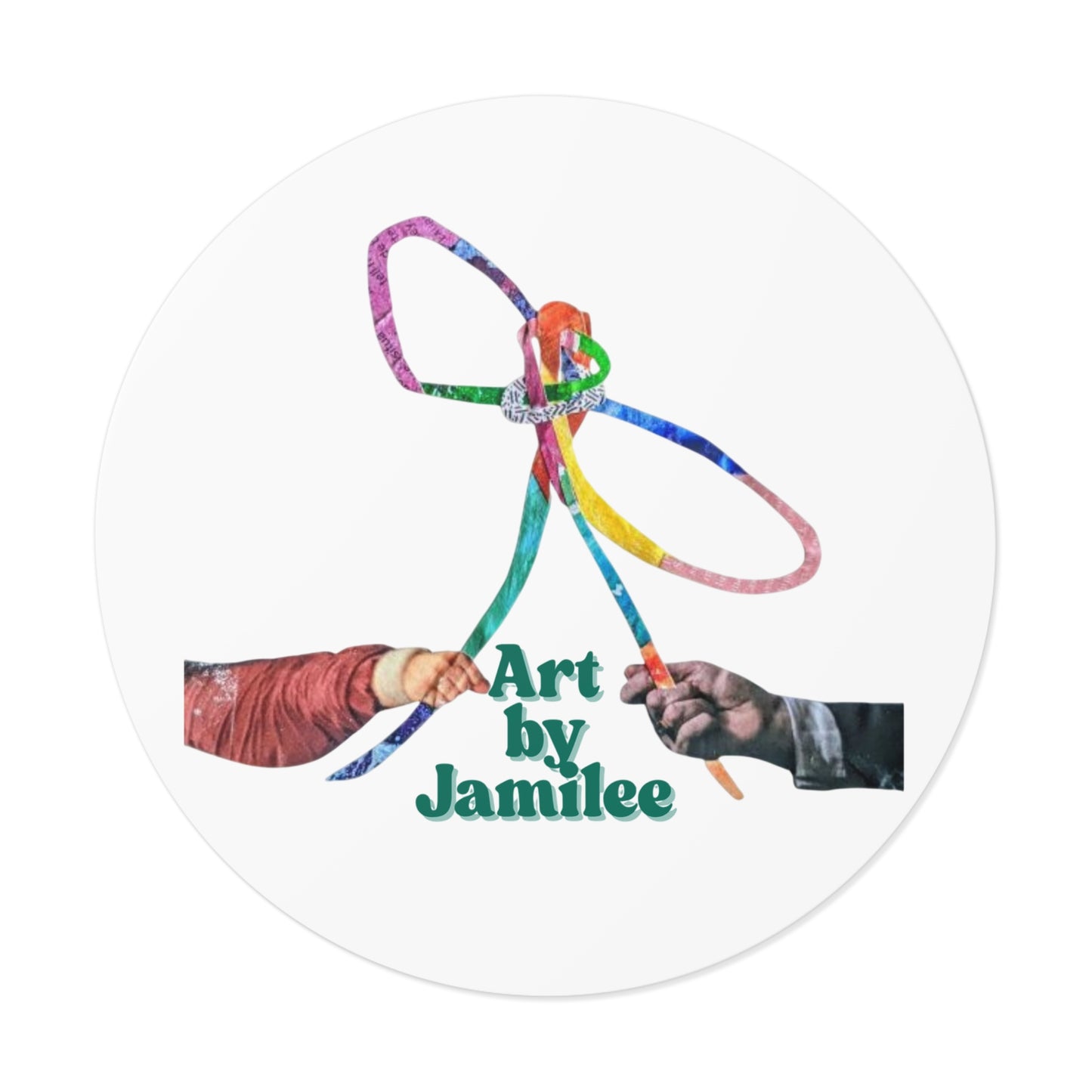 Art by Jamilee Sticker - Vibrant Artistic Round Vinyl Stickers