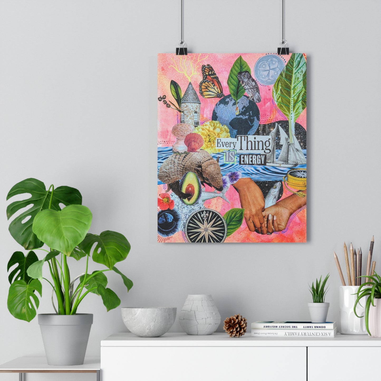 Magnetism (Mixed Media Collage Fine Art Giclee Print)