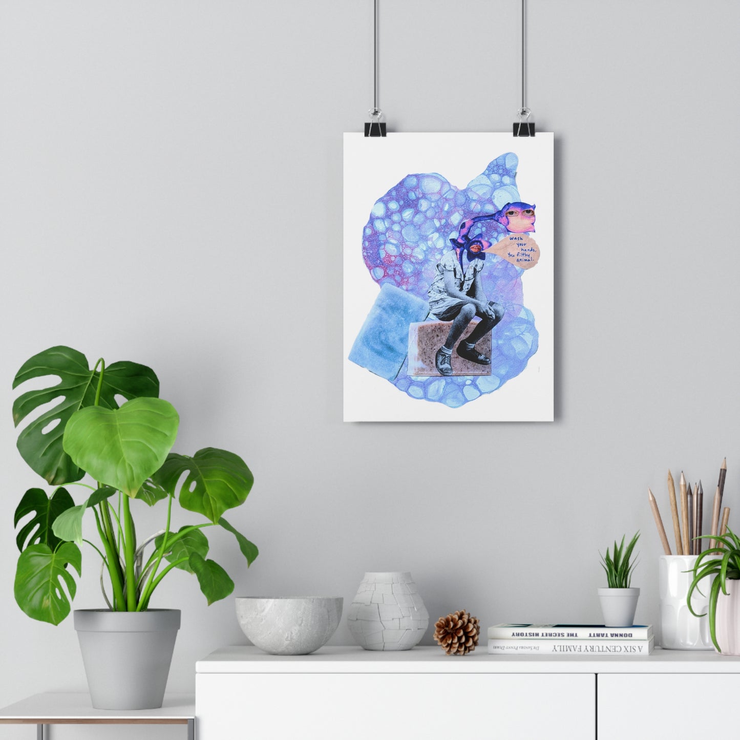 Soap (Mixed Media Collage Fine Art Giclee Print)