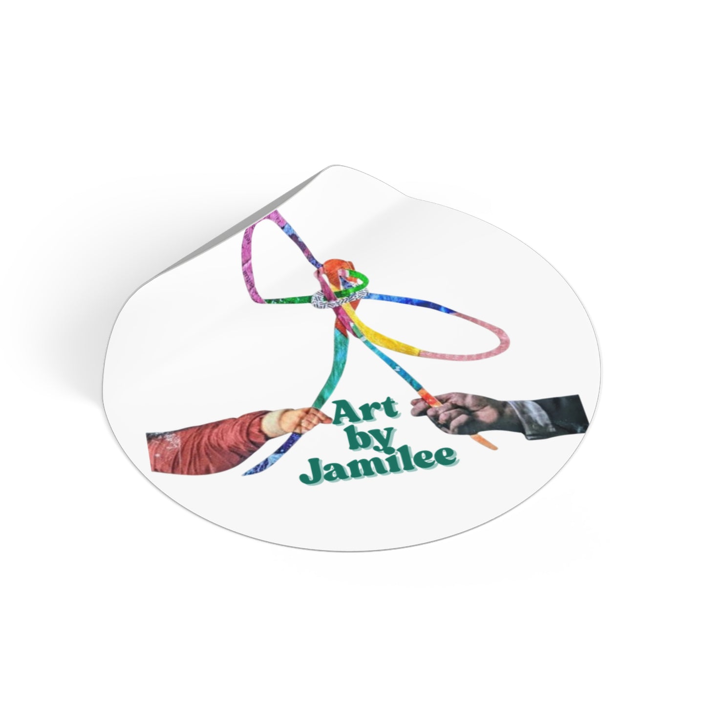 Art by Jamilee Sticker - Vibrant Artistic Round Vinyl Stickers