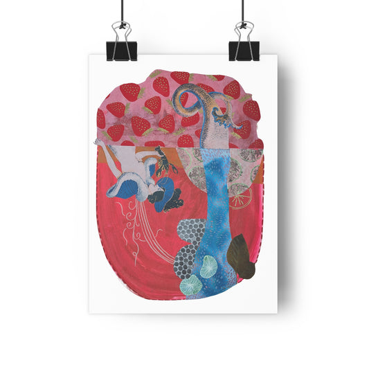 Because My Lobster Told Me So (Mixed Media Collage Fine Art Giclee Print)