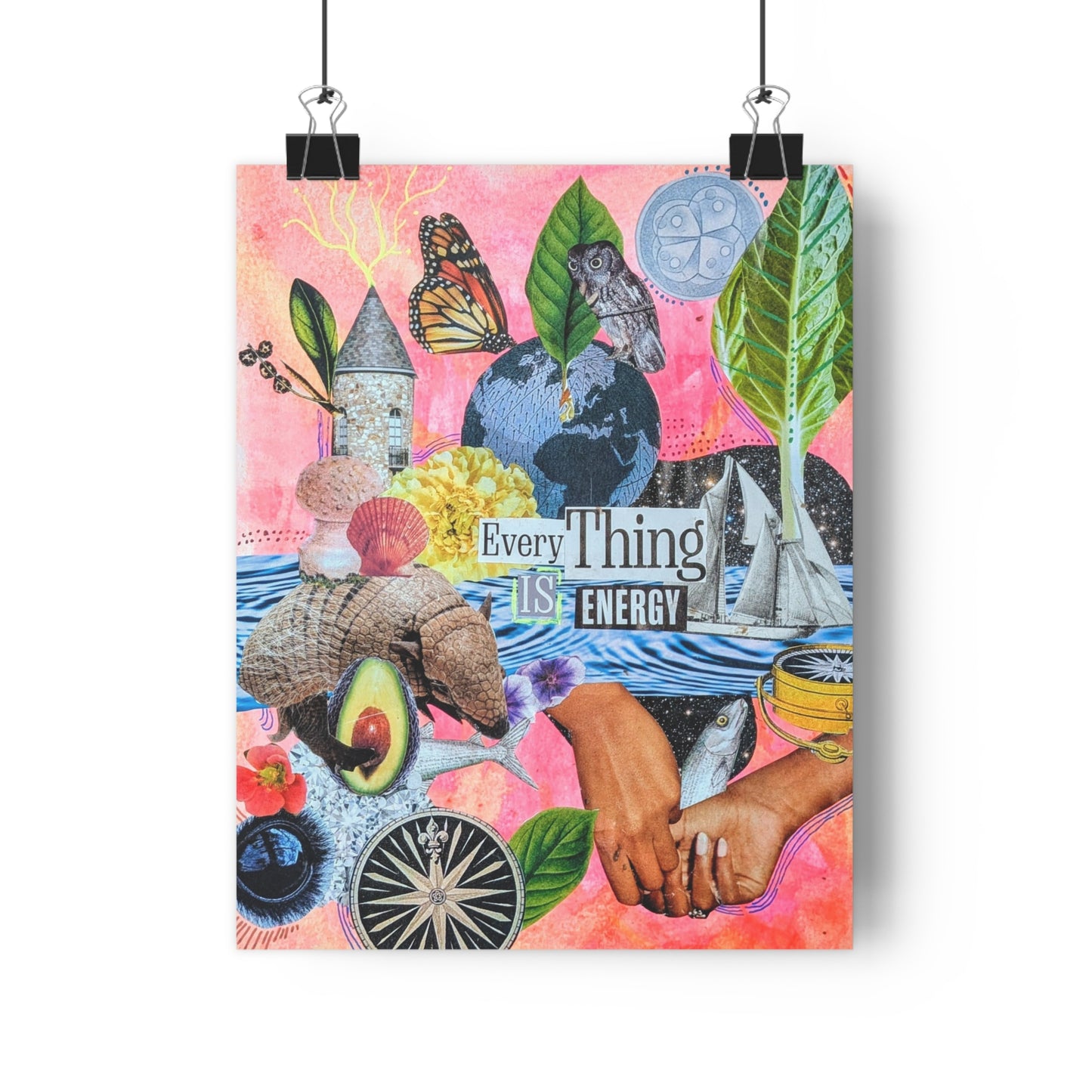 Magnetism (Mixed Media Collage Fine Art Giclee Print)