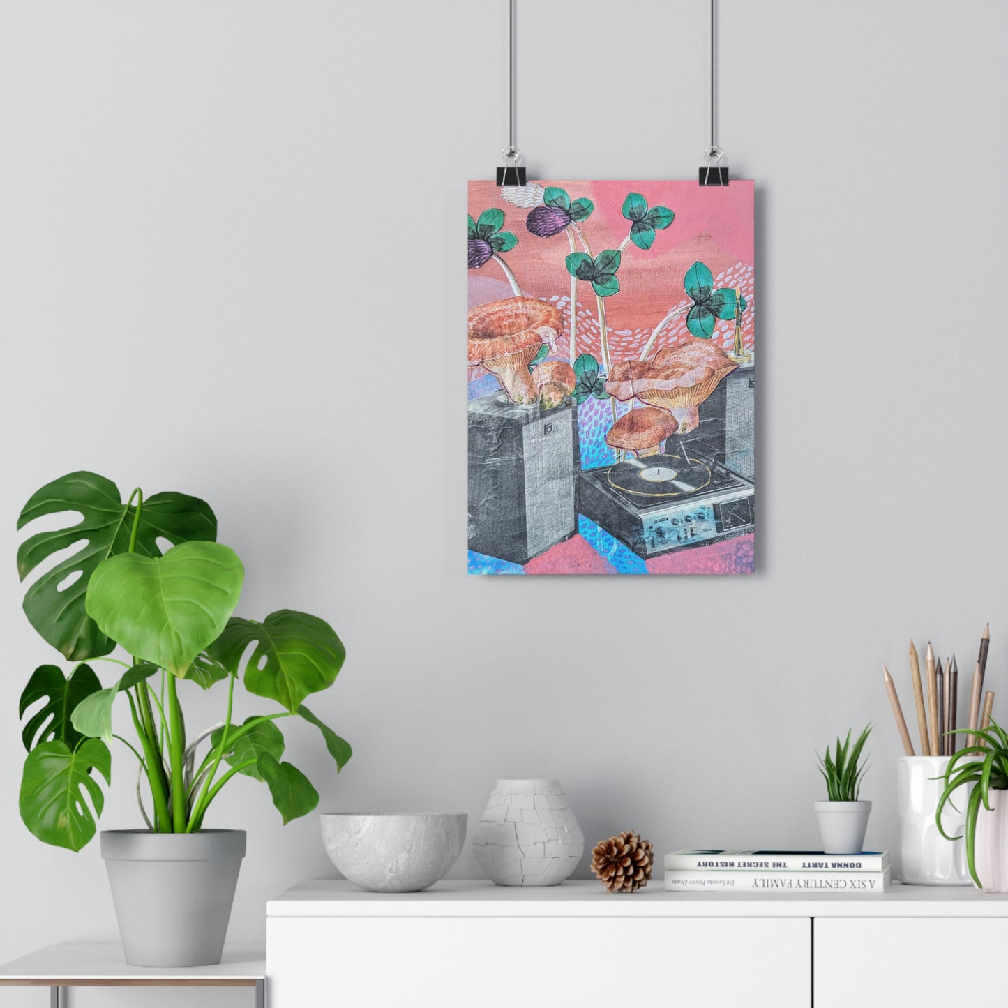 Vinyl (Mixed Media Collage Fine Art Giclee Print)