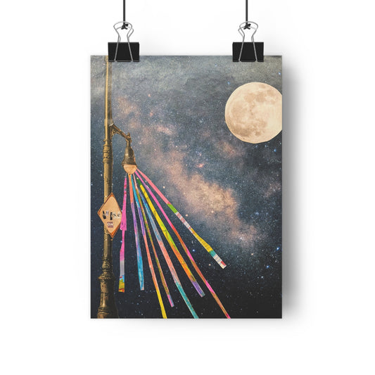 Shine On (Mixed Media Collage Fine Art Giclee Print)