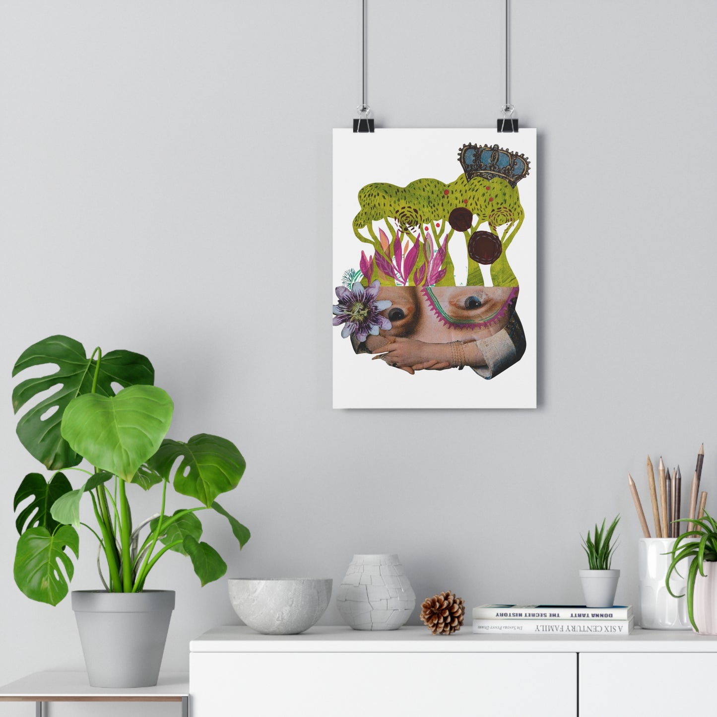 The Crown (Mixed Media Collage Fine Art Print)