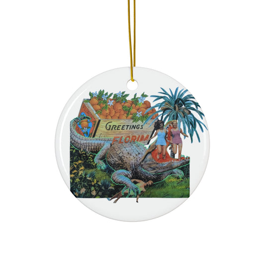 "Greetings from Florida" - Ceramic Ornament