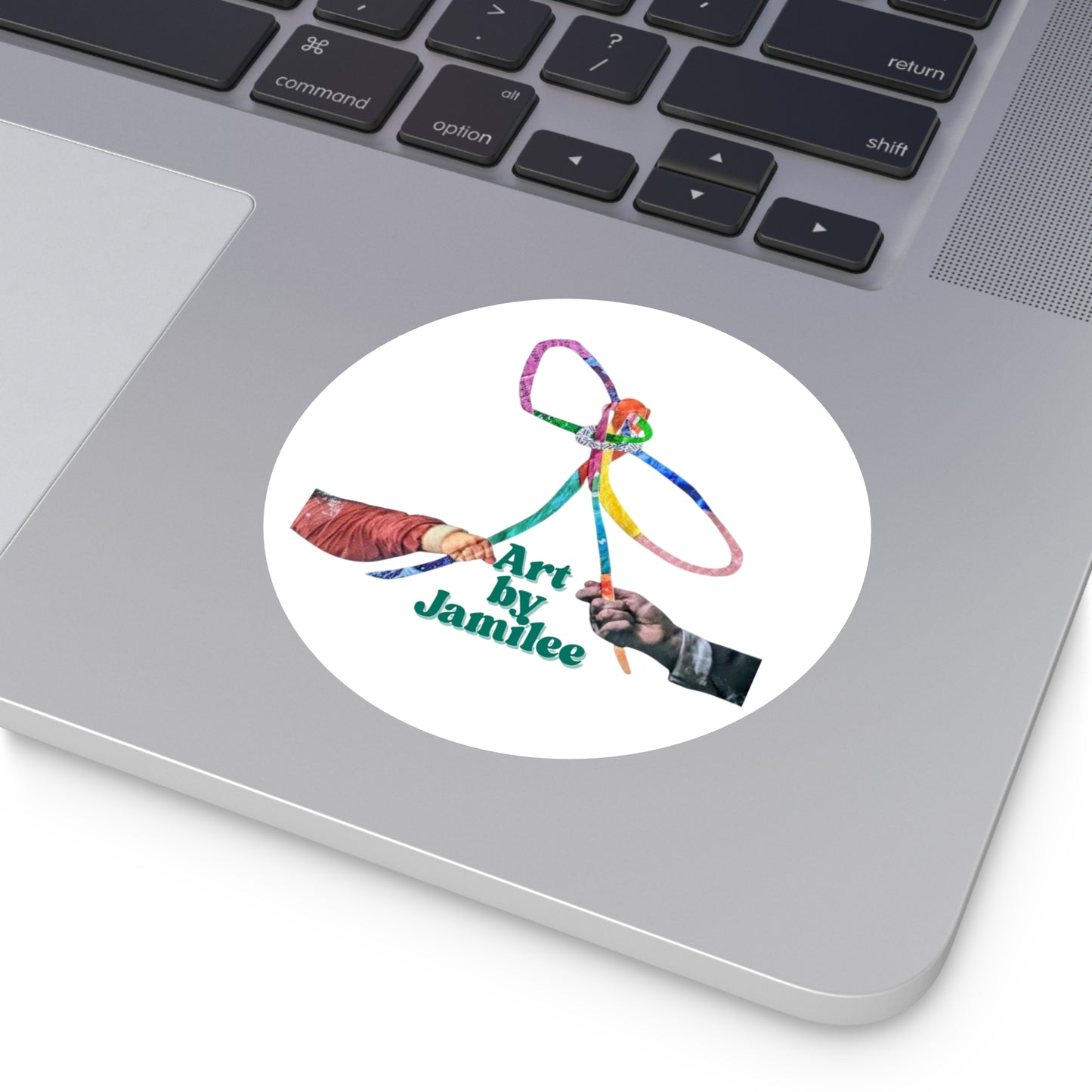 Art by Jamilee Sticker - Vibrant Artistic Round Vinyl Stickers