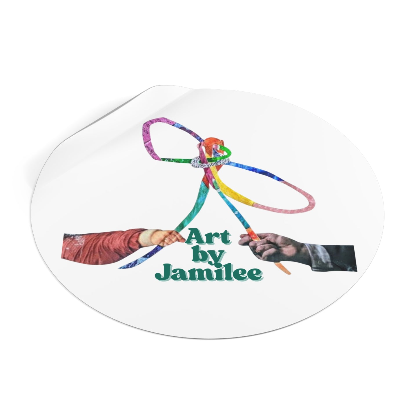 Art by Jamilee Sticker - Vibrant Artistic Round Vinyl Stickers