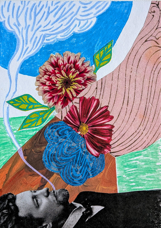 Guileless (5x7" collage, original)