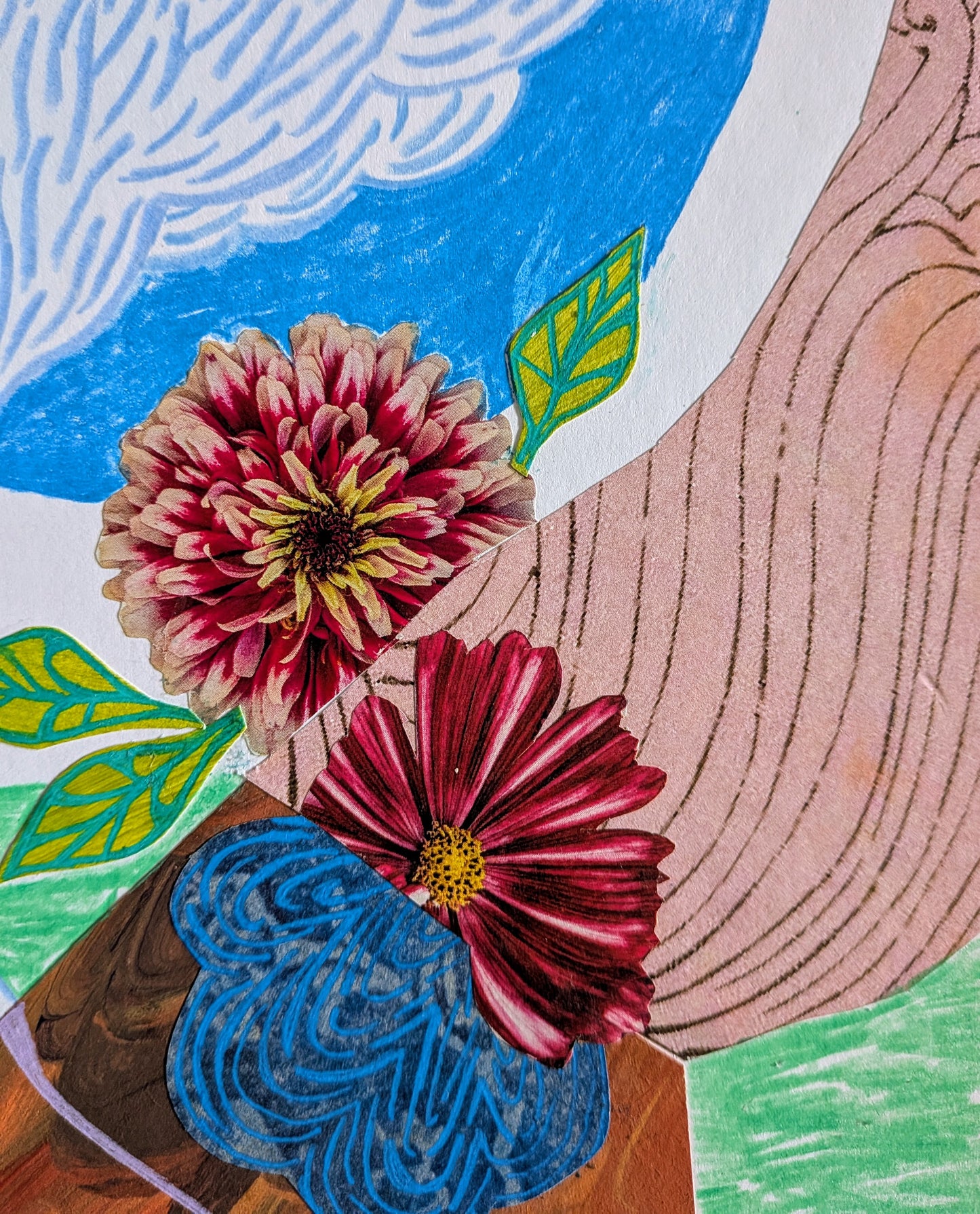 Guileless (5x7" collage, original)