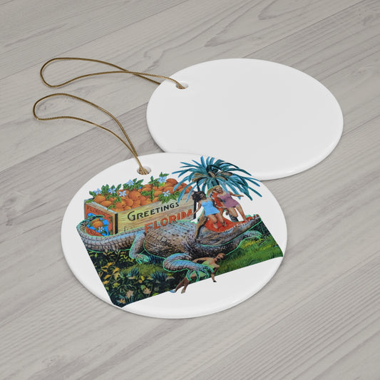 "Greetings from Florida" - Ceramic Ornament