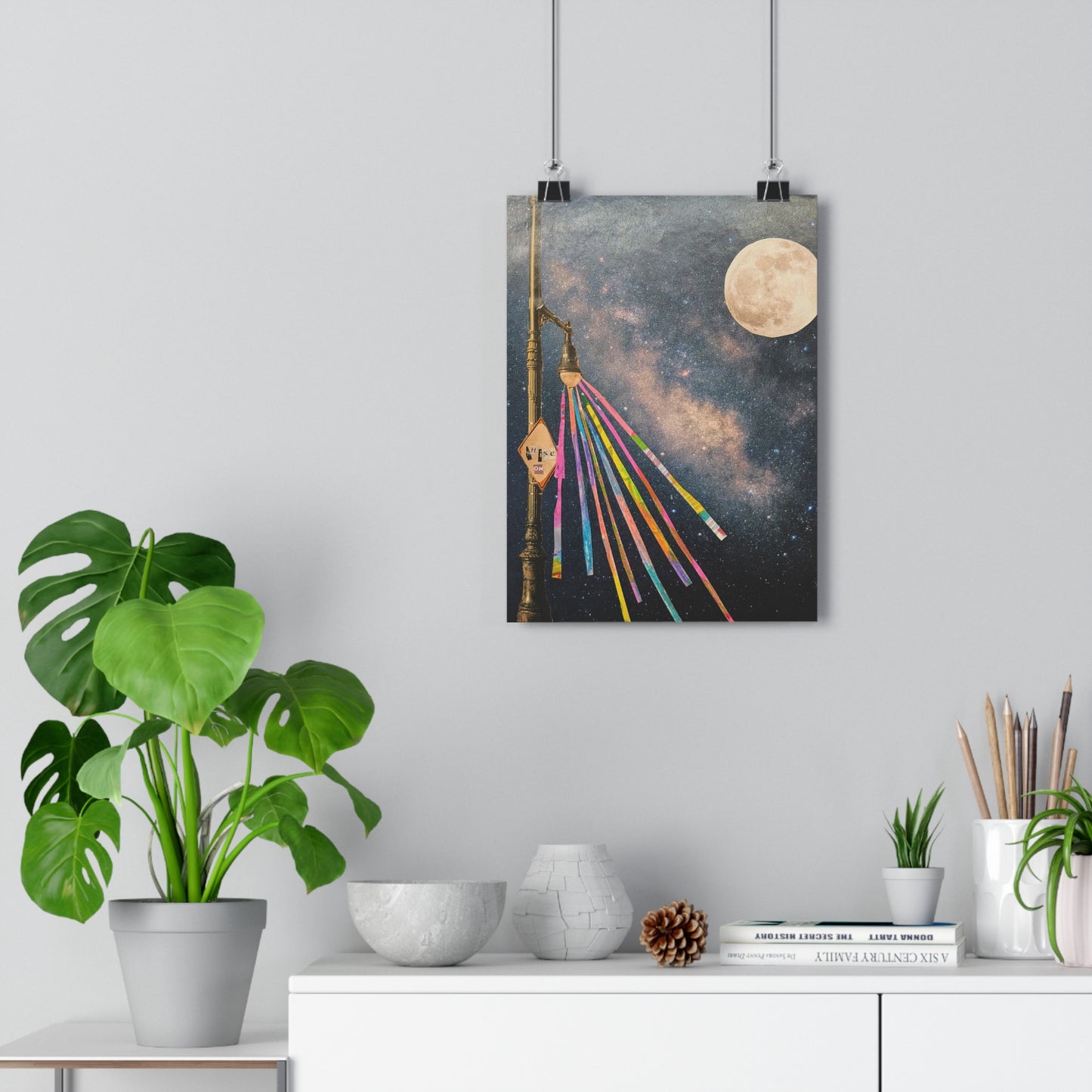 Shine On (Mixed Media Collage Fine Art Giclee Print)