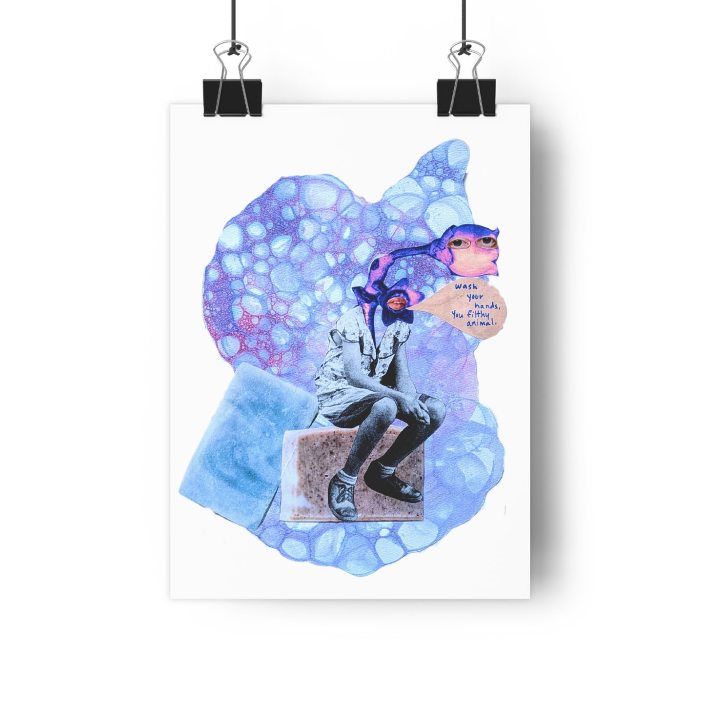 Soap (Mixed Media Collage Fine Art Giclee Print)
