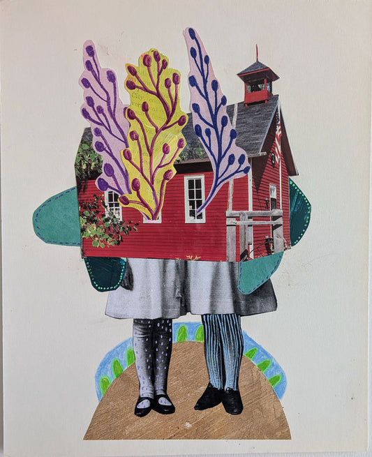 I Can Tell That We Are Gonna Be Friends (8x10" mixed media collage, original)