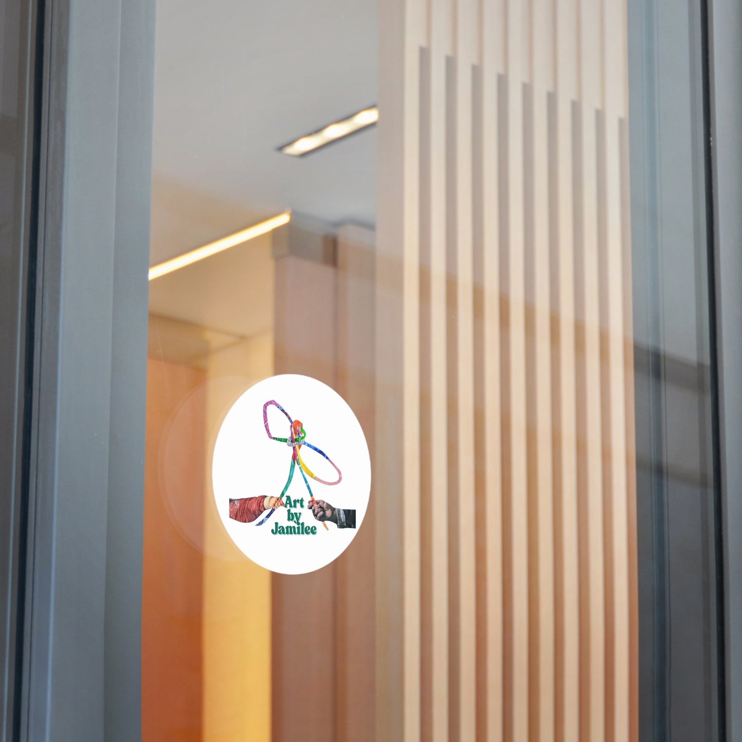 Art by Jamilee Sticker - Vibrant Artistic Round Vinyl Stickers