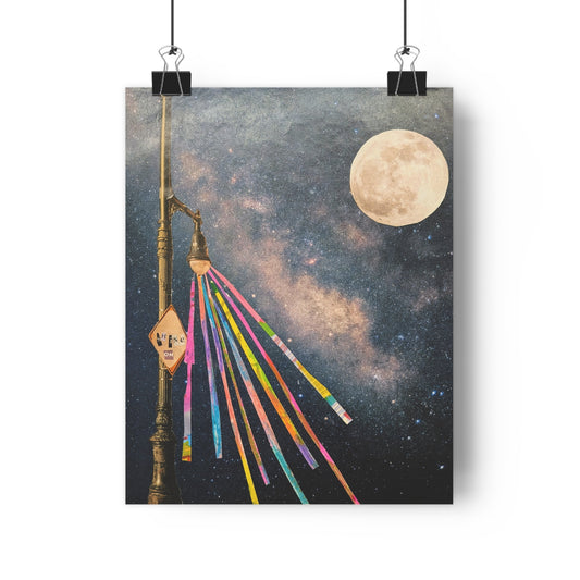 Shine On (Mixed Media Collage Fine Art Giclee Print)
