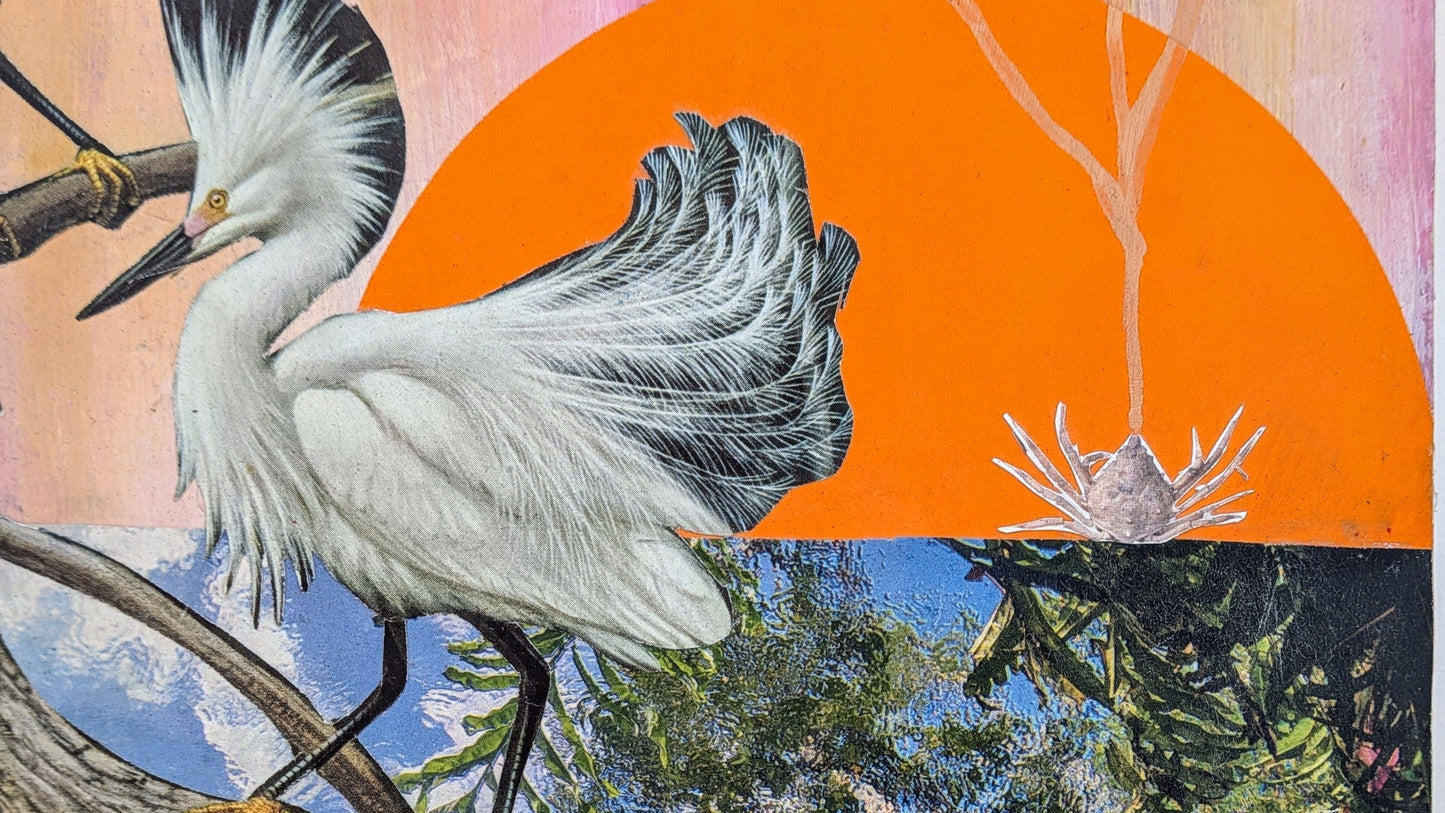 Dreamscape I (9x12" mixed media collage on cradled wood panel)